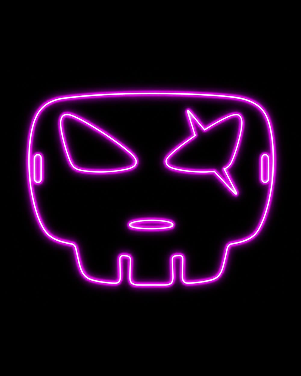 Diseño — calavera de Peipper en neón
